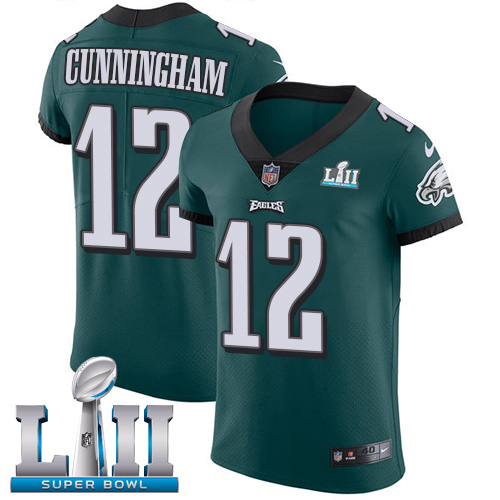 Nike Eagles #12 Randall Cunningham Midnight Green Team Color Super Bowl LII Men's Stitched NFL Vapor Untouchable Elite Jersey - Click Image to Close